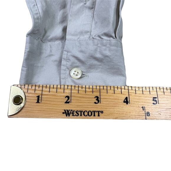 Geoffrey Beene Peached Cotton Button Up Dress Career Shirt Large 16.5 32/33 Beig - Picture 16 of 16
